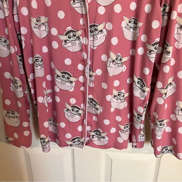 Star Wars Munki Munki SLUMBER Pajama Set Women's Size Medium Baby Yoda 2 Piece - Picture 4 of 16